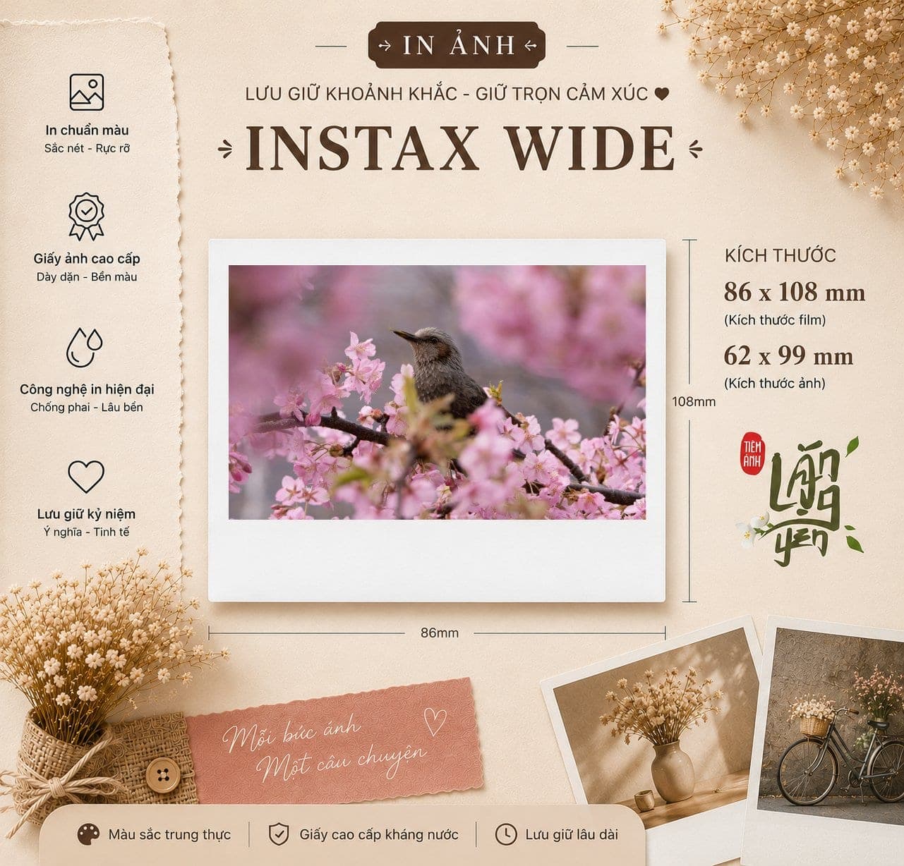 Ảnh Instax Wide - Giấy tiêu chuẩn RC